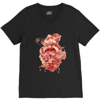 Howl_s Moving Castle In Red V-neck Tee | Artistshot