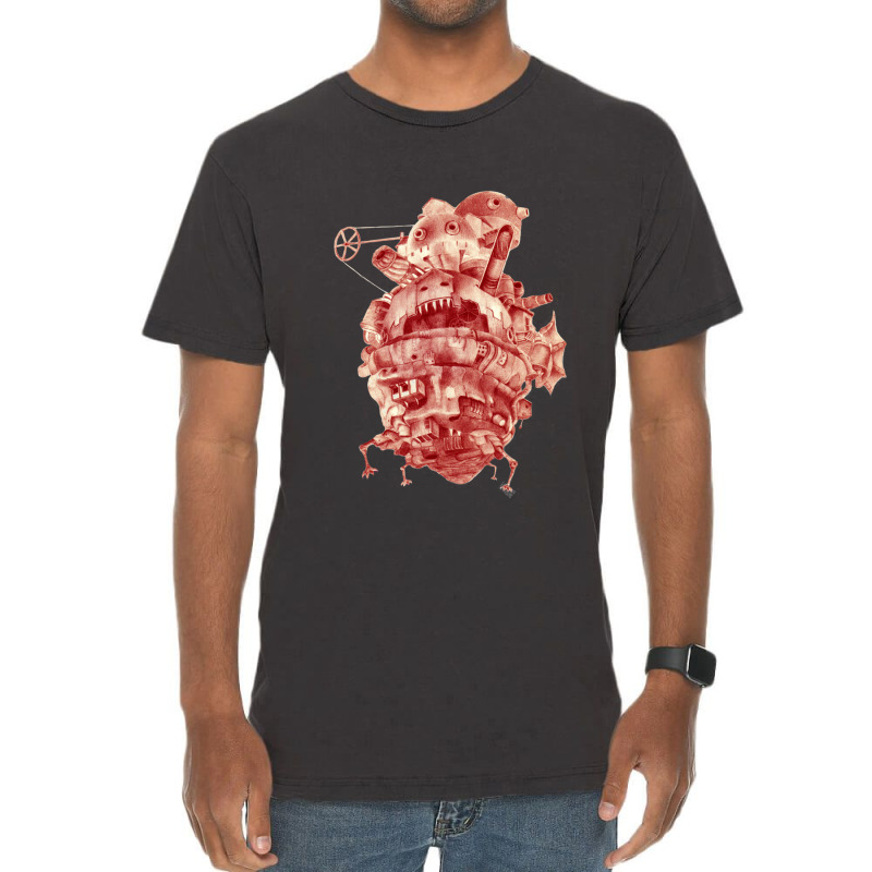 Howl_s Moving Castle In Red Vintage T-Shirt by cm-arts | Artistshot