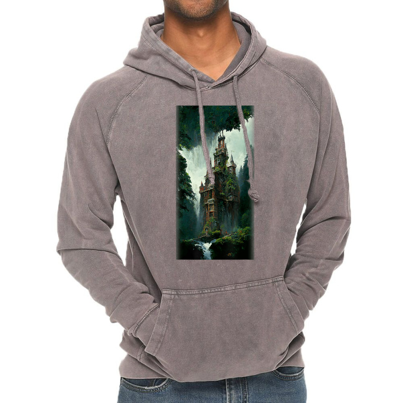 Brownstone Gothic Platform Great Waterfall Redwood Forest T Shirt Vintage Hoodie by cm-arts | Artistshot