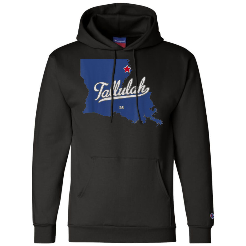 Tallulah Louisiana La Map T Shirt Champion Hoodie | Artistshot