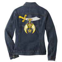 Mason Square And Compass Masonic Shriner Overlay Lodge T Shirt Ladies Denim Jacket | Artistshot