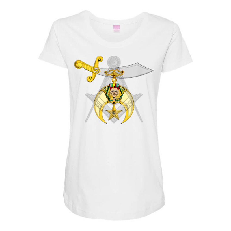 Mason Square And Compass Masonic Shriner Overlay Lodge T Shirt Maternity Scoop Neck T-shirt by cm-arts | Artistshot