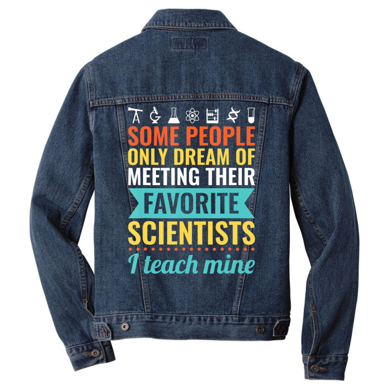 Science Teacher Teach Biology Chemistry Physics Men Denim Jacket | Artistshot