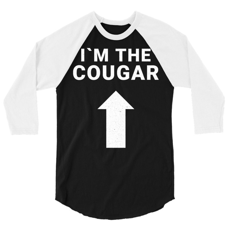 I´m With The Cougar Humor Halloween Birthday Gift 3/4 Sleeve Shirt by thutrinh | Artistshot