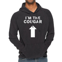 I´m With The Cougar Humor Halloween Birthday Gift Vintage Hoodie | Artistshot