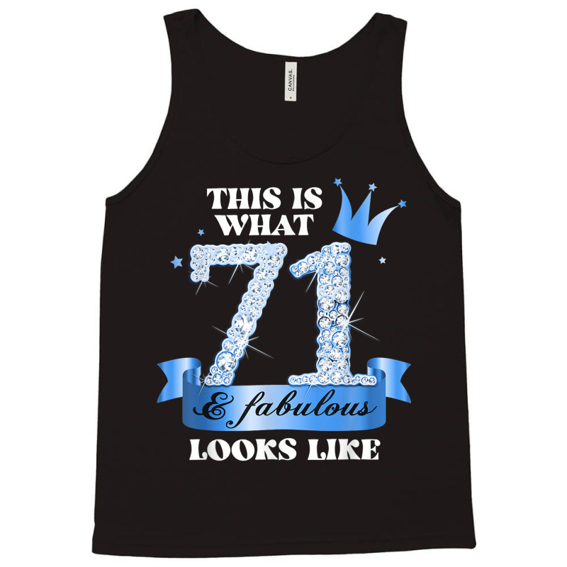 71 & Fabulous I Blue Black Party Group Candid Photo Outfit Tank Top | Artistshot