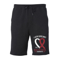 I Wear Burgundy For Sickle Cell Awareness Fighter Warrior Fleece Short | Artistshot