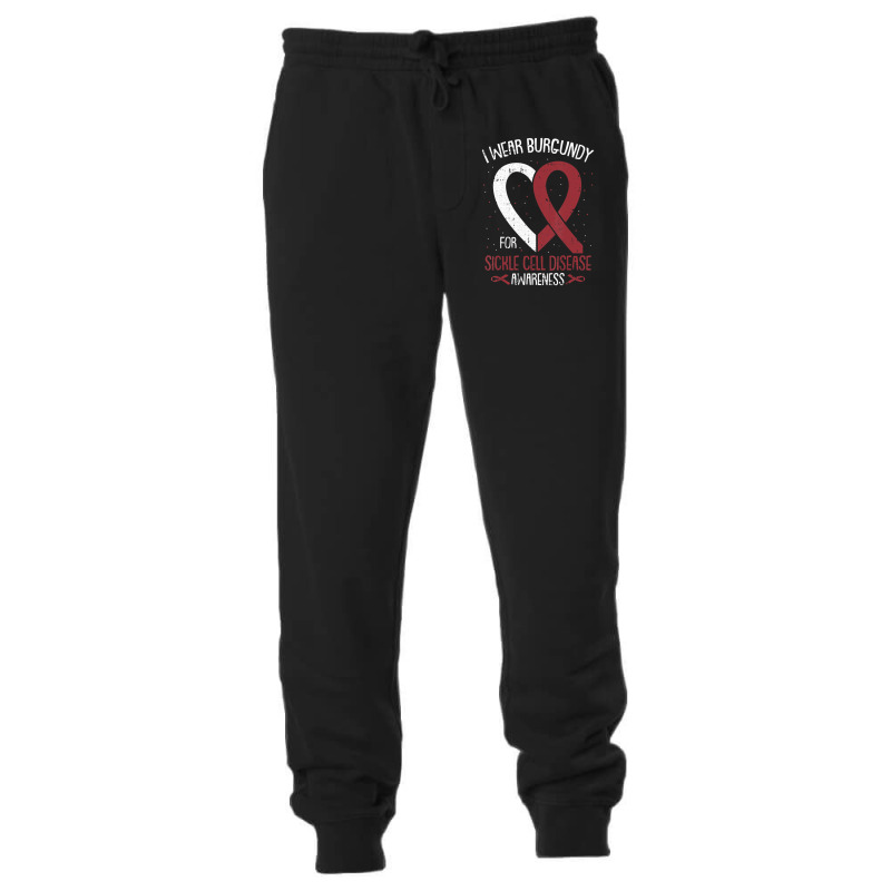 I Wear Burgundy For Sickle Cell Awareness Fighter Warrior Unisex Jogger | Artistshot