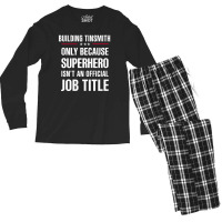 Gift For Superhero Building Tinsmith Men's Long Sleeve Pajama Set | Artistshot