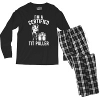 I'm A Certified Tit Puller Dairy Cow Farmer Men's Long Sleeve Pajama Set | Artistshot