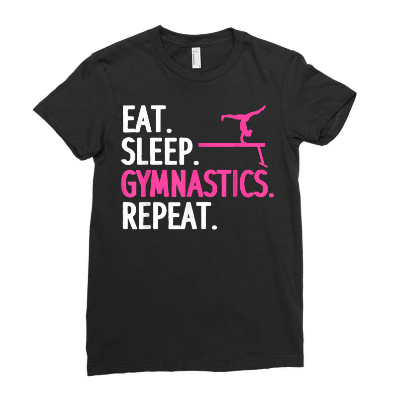 Funny Gymnastics For Women Girls Gymnast Handstand Tumbling T Shirt Ladies Fitted T-Shirt by cm-arts | Artistshot