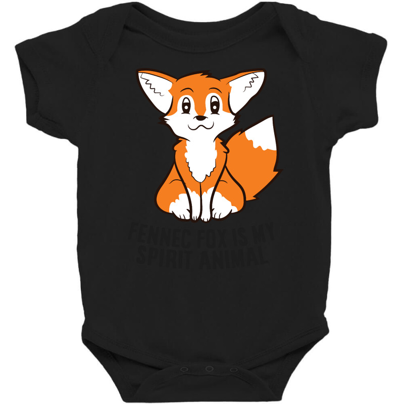 Fennec Fox Is My Spirit Animal Cute Fennec Fox Pullover Hoodie Baby Bodysuit by cm-arts | Artistshot