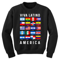 All Latin American Flags Countries Viva Latino America Tee T Shirt Youth Sweatshirt | Artistshot