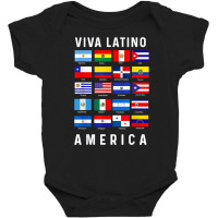 All Latin American Flags Countries Viva Latino America Tee T Shirt Baby Bodysuit | Artistshot