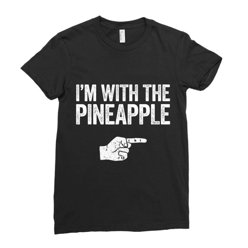 I'm With The Pineapple Ladies Fitted T-Shirt by cm-arts | Artistshot