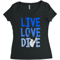 Live Love Dive Springboard Diving Quotes Diver Women's Triblend Scoop T-shirt | Artistshot