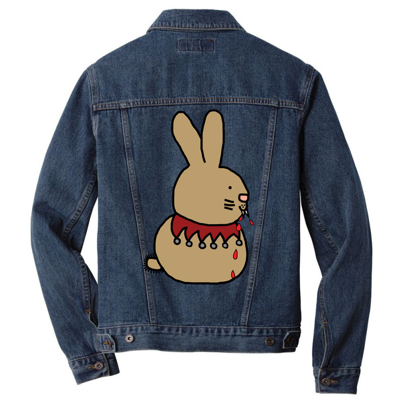 Animals With Sharp Teeth Bunny Rabbit Halloween Horror Men Denim Jacket | Artistshot