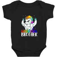 Brother Sister To Big Bro Brothercorn Christmas Gift Baby Bodysuit | Artistshot