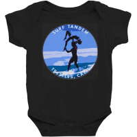 Surf Tandem On A Longboard Surfers Surfing Trestles, Calif. Long Sleev Baby Bodysuit | Artistshot