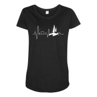 Catamaran Sailing Heartbeat Double Hull Boat Maternity Scoop Neck T-shirt | Artistshot