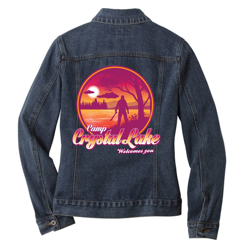 Camp Crystal Lake-n5zg2 Ladies Denim Jacket by webberkyla | Artistshot