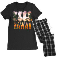 Hawaii Pineapple T  Shirthawaii Pineapple Showing Beach At Sunset T  S Women's Pajamas Set | Artistshot