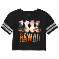 Hawaii Pineapple T  Shirthawaii Pineapple Showing Beach At Sunset T  S Scorecard Crop Tee | Artistshot