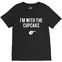 I'm With The Cupcake Halloween Costume Funny Couples V-neck Tee | Artistshot