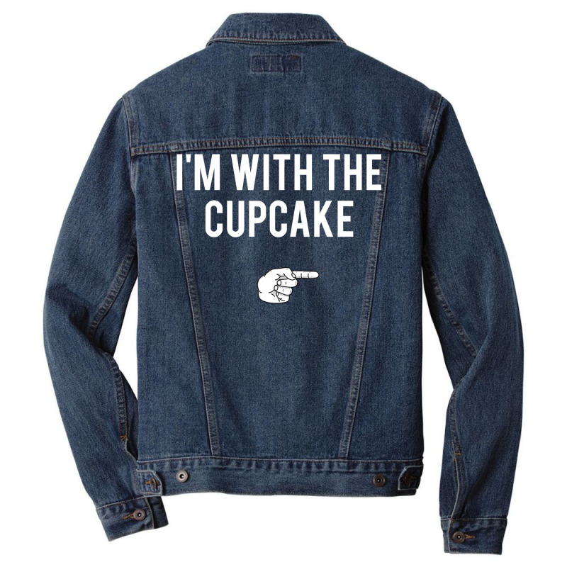 I'm With The Cupcake Halloween Costume Funny Couples Men Denim Jacket | Artistshot