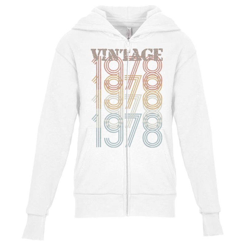 Vintage 1978 Tshirt   Retro 70s Tshirt Youth Zipper Hoodie | Artistshot