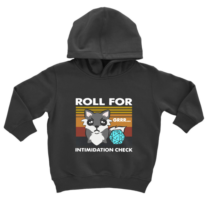 Roll For Intimidation Check Funny Vintage Toddler Hoodie by AngieHerronr | Artistshot