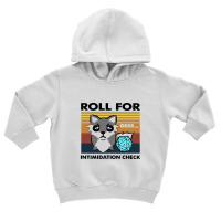 Roll For Intimidation Check Funny Vintage Toddler Hoodie | Artistshot