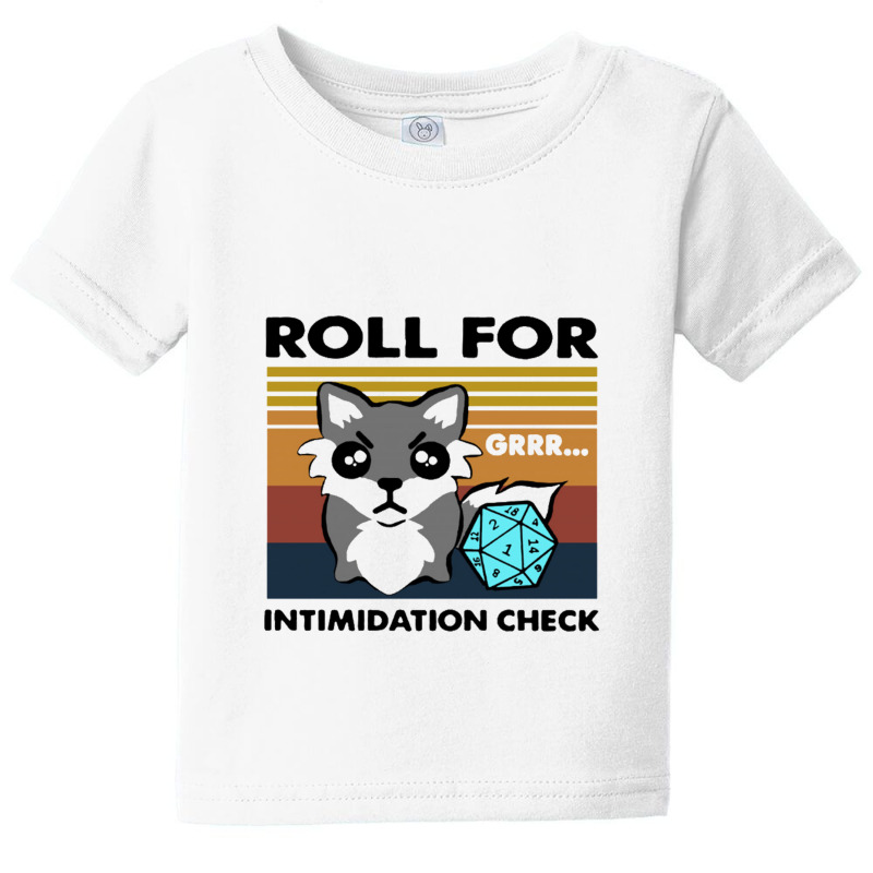 Roll For Intimidation Check Funny Vintage Baby Tee by AngieHerronr | Artistshot