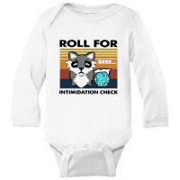 Roll For Intimidation Check Funny Vintage Long Sleeve Baby Bodysuit | Artistshot