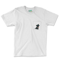 Black Cat Pocket T-shirt | Artistshot