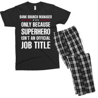 Gift For Superhero Bank Branch Manager Men's T-shirt Pajama Set | Artistshot