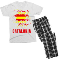 Womens Catalonia Retro Vintage Watercolors Sport Catalan Flag V Neck T Men's T-shirt Pajama Set | Artistshot