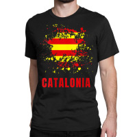 Womens Catalonia Retro Vintage Watercolors Sport Catalan Flag V Neck T Classic T-shirt | Artistshot