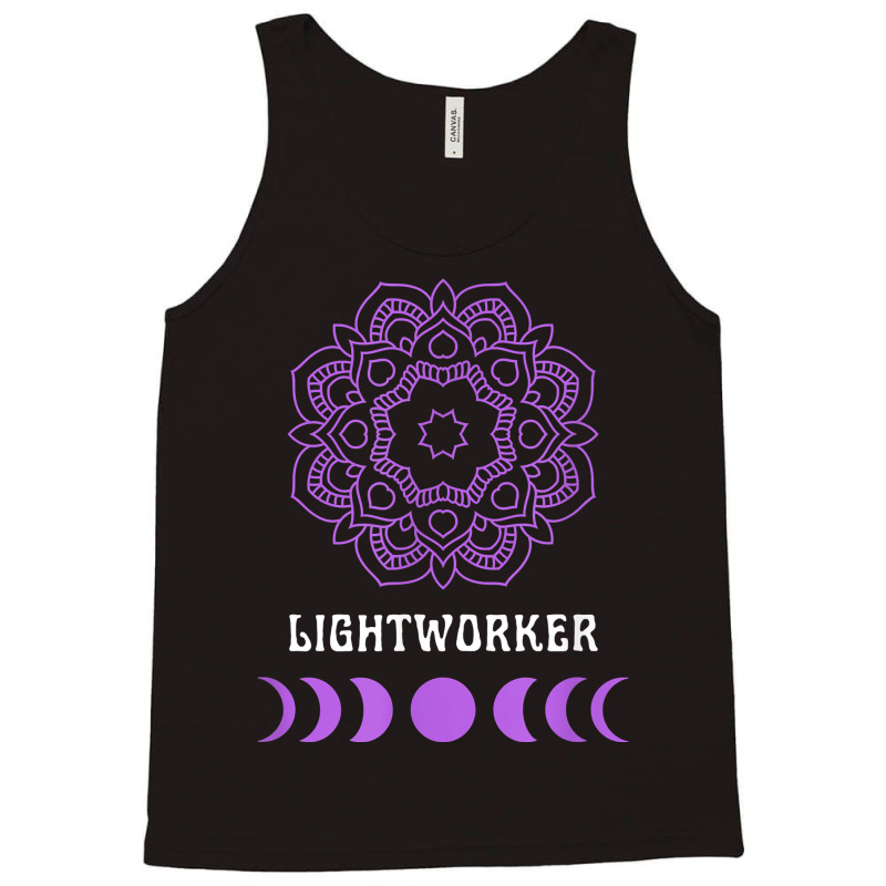 Lightworker Energy Healer New Age Meditation Moon Phase T Shirt Tank Top | Artistshot