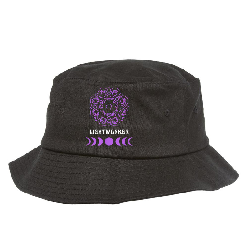 Lightworker Energy Healer New Age Meditation Moon Phase T Shirt Bucket Hat | Artistshot