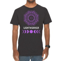 Lightworker Energy Healer New Age Meditation Moon Phase T Shirt Vintage T-shirt | Artistshot