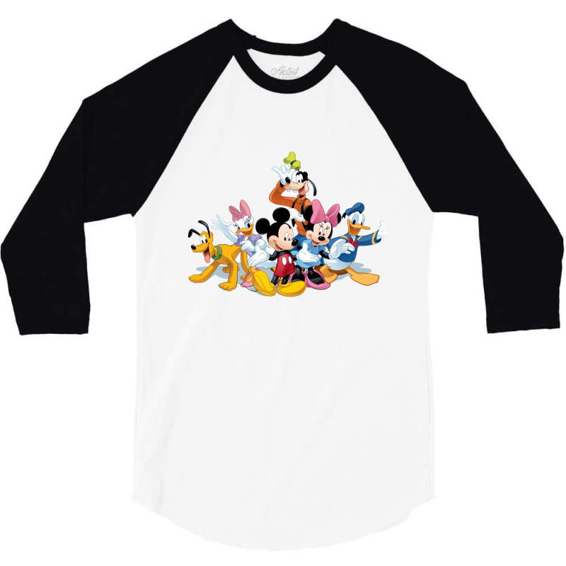 Goofy And Friend 3/4 Sleeve Shirt by meritanila | Artistshot