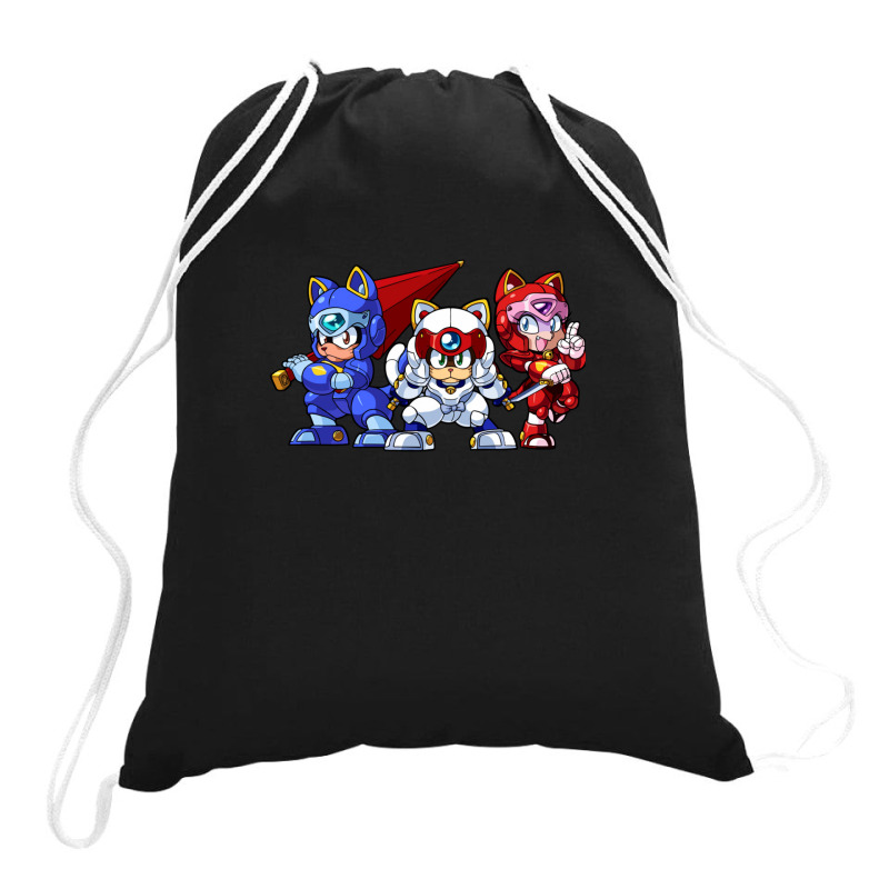 Samurai Pizza Cats Trio Drawstring Bags | Artistshot