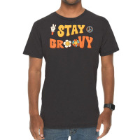 Stay Groovy Wavy Hippie Boho Retro Positive And Peace T Shirt Vintage T-shirt | Artistshot