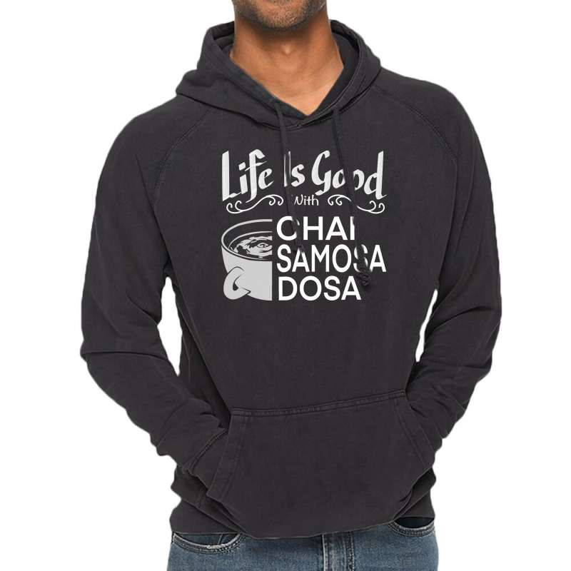 India Food Culture Chai Samosa Desi Humor Funny Vintage Hoodie by thutrinh | Artistshot