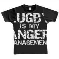 Rugby Quote Vintage Rugby Is My Anger Management Graphic Youth T-shirt | Artistshot