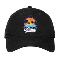 Aloha Hawaii Beach Hawaiian Island Palm Tree Surfboard Surf T Shirt Adjustable Cap | Artistshot