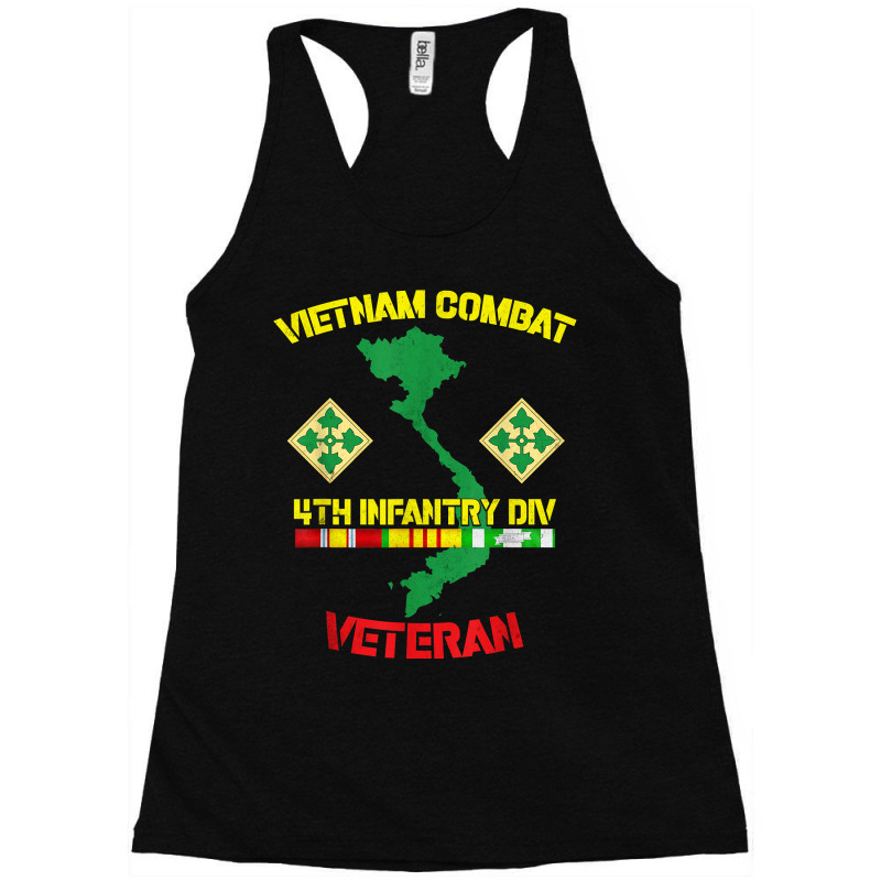 4th Infantry Division Vietnam Combat Veteran Racerback Tank by RomanMikolyants | Artistshot