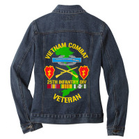 25th Infantry Division Vietnam Combat Veteran Ladies Denim Jacket | Artistshot