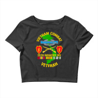 25th Infantry Division Vietnam Combat Veteran Crop Top | Artistshot